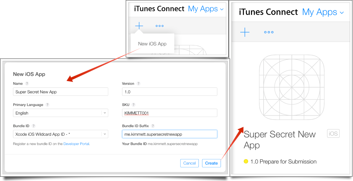 Adding a new app in iTunes Connect